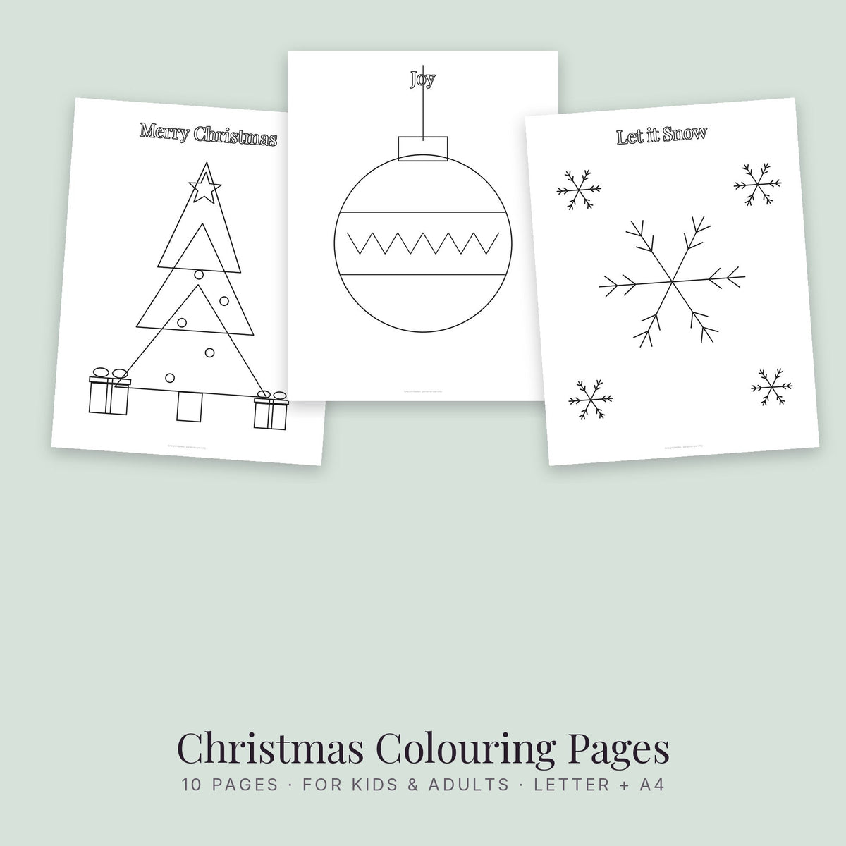 Printable Christmas coloring pages for kids